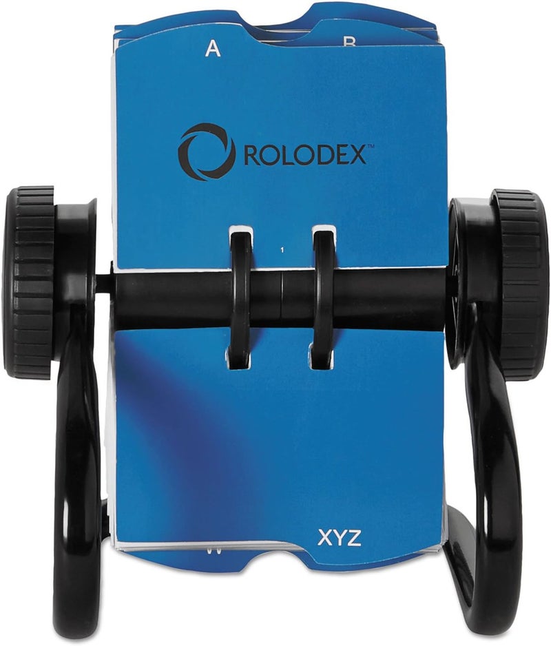 Rolodex 67236 Open Rotary Business Card File w/24 Guides Black - Image 2